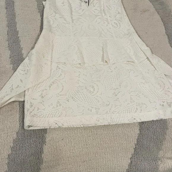 BCBG Maxazria “Isabel” White Lace Mini Dress - Picture 2 of 5